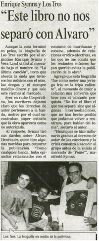 Este libro no nos separó con Alvaro".