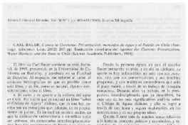 Contra la corriente. Privatización, mercados de agua y el Estado en Chile