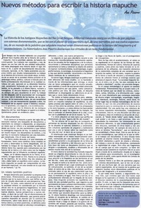 Nuevos métodos para escribir la historia mapuche