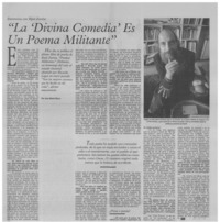 La divina comedia' es un poema militante" [entrevistas]