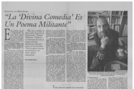 La divina comedia' es un poema militante" [entrevistas]