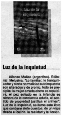 Luz de la inquietud.