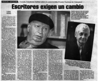 Escritores exigen un cambio.