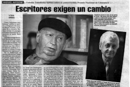 Escritores exigen un cambio.