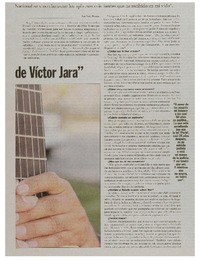 "Estoy vivo gracias a la muerte de Víctor Jara" [entrevistas]