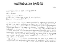 Conversaciones con Enrique Lihn