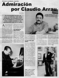 Admiración por Claudio Arrau