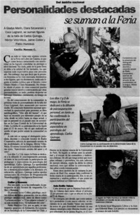 Personalidades destacadas se suman a la feria