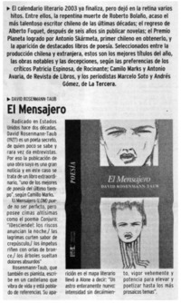 Los mejores libros del año : poesía, relatos y novelas