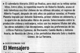 Los mejores libros del año : poesía, relatos y novelas