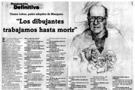 Los dibujantes trabajamos hasta morir" [entrevistas]