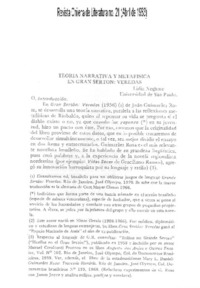 Teoría narrativa y metafísica en Gran Sertón: Veredas