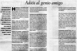 Adiós al genio amigo