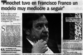 "Pinochet tuvo en Francisco Franco un modelo muy mediocre a seguir"