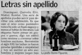 Letras sin apellido.