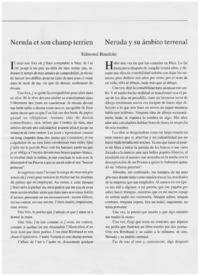 Neruda y su ámbito terrenal