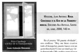 Rosa Cruchaga o el eco de la transparencia