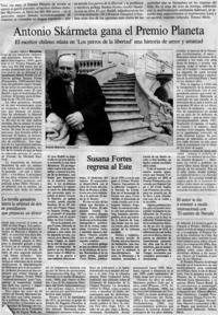 Antonio Skármeta gana el Premio Planeta.
