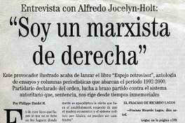 "Soy un marxista de derecha" [entrevistas]