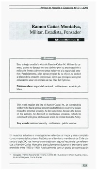 Ramón Cañas Montalva, militar, estadista, pensador