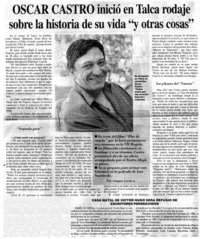 Oscar Castro inició en Talca rodaje sobre la historia de su vida "y otras cosas" [entrevistas]