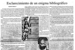 Esclarecimiento de un enigma bibliográfico