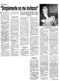 Simplemente no me invitaron" [entrevistas]