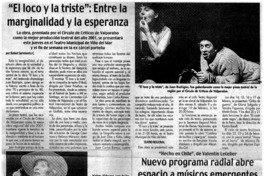 El loco y la triste": entre la marginalidad y la esperanza