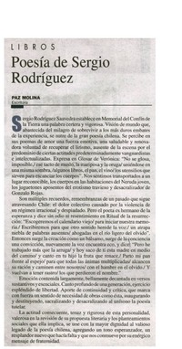 Poesía de Sergio Rodríguez