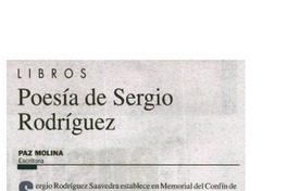 Poesía de Sergio Rodríguez