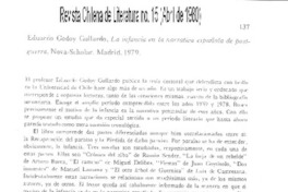 La infancia en la narrativa española de postgerra