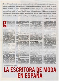 La escritora de moda en España [entrevistas]