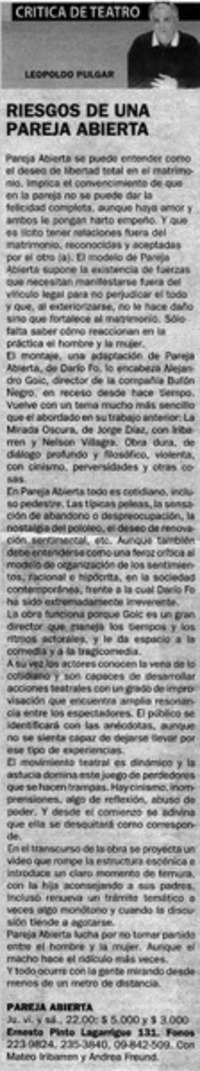 Riesgos de una pareja abierta