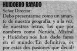 Huidobro rayado