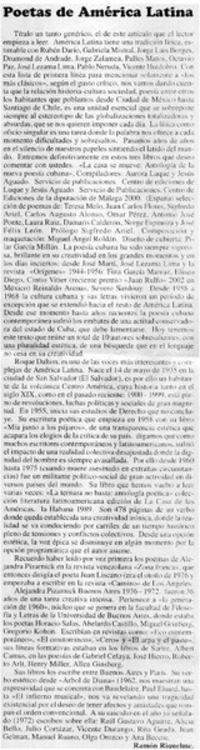 Poetas de América Latina