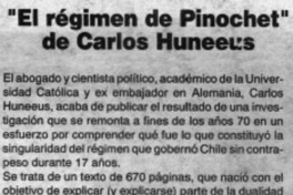 El régimen de Pinochet" de Carlos Huneeus.