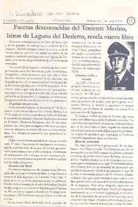 Facetas desconocidas del Teniente Merino, héroe de Laguna del Desierto, revela nuevo libro.