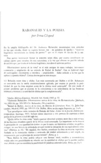 Rabanales y la poesía