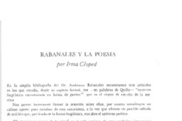 Rabanales y la poesía