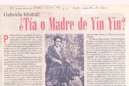 ¿Tía o madre de Yin Yin?
