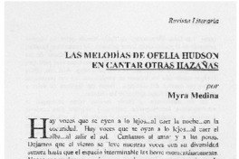 Las melodías de Ofelia Hudson en Cantar otras hazañas