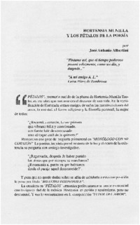 Hortencia Munilla y los Pétalos de la poesía