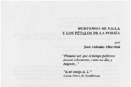 Hortencia Munilla y los Pétalos de la poesía