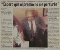 "Espero que el premio no me perturbe" [entrevistas]