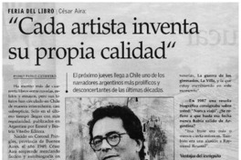 Cada artista inventa su propia calidad" [entrevistas]