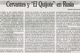 Cervantes y "El Quijote" en Rusia