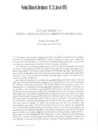 Notas sobre la poesía apocalíptica hispanoamericana