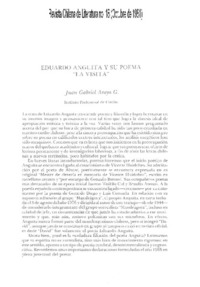 Eduardo Anguita y su poema "La Visita"