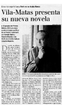 Vila-Matas presenta su nueva novela.