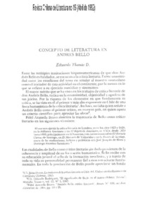 Concepto de literatura en Andrés Bello